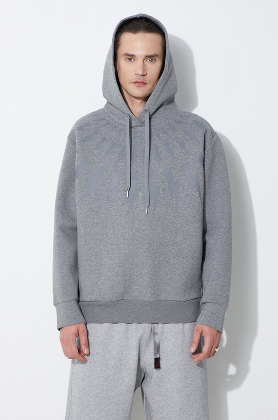 Neil Barrett sweatshirt Fairisle Thunderbolt Sweatshirt with elastane gray MY72186A.Y506.756N