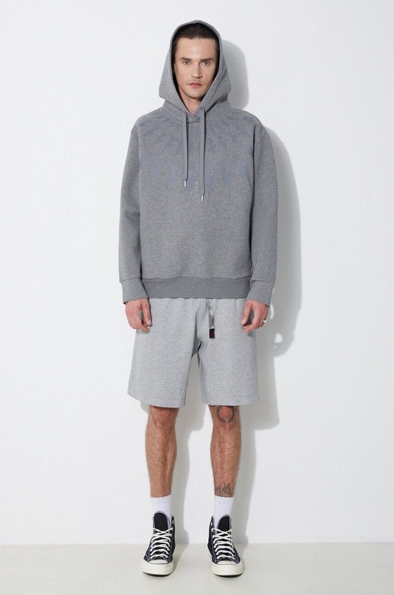 Neil Barrett sweatshirt Fairisle Thunderbolt Sweatshirt MY72186A.Y506.756N gray SS24