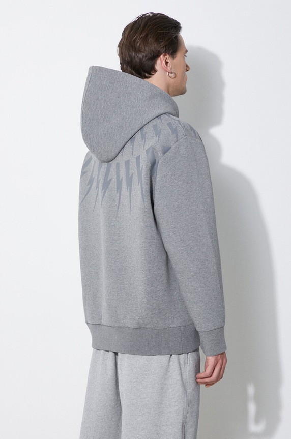 Clothing Neil Barrett sweatshirt Fairisle Thunderbolt Sweatshirt MY72186A.Y506.756N gray