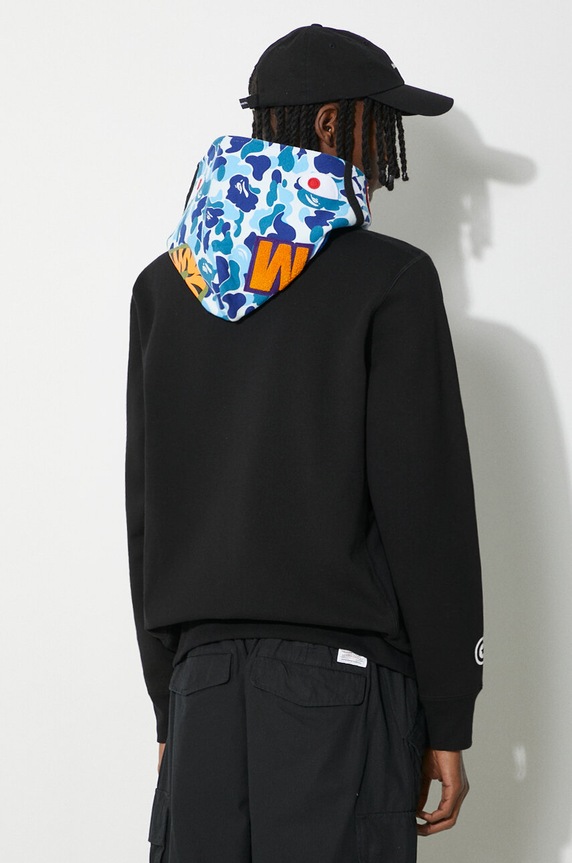 Îmbrăcăminte A Bathing Ape hanorac de bumbac Abc Camo Shark Pullover Hoodie 1J80114006 negru