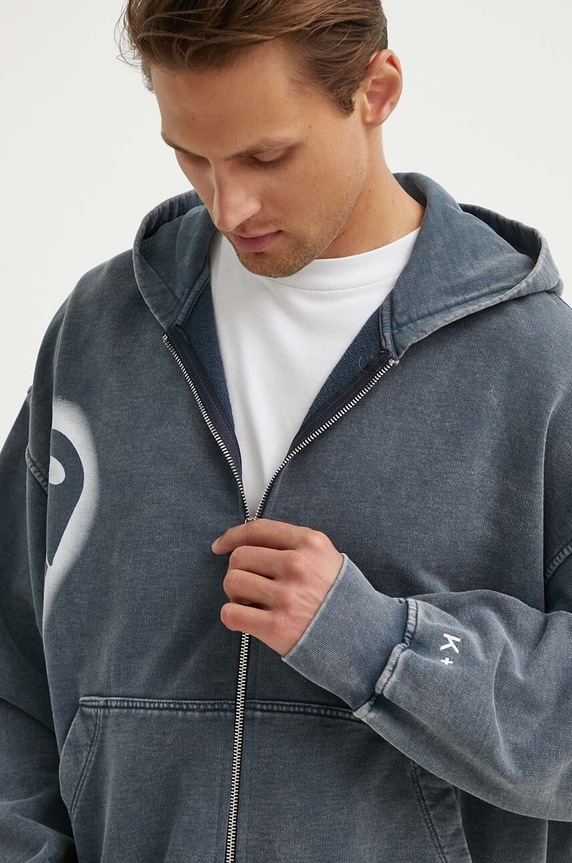 K+LUSHA bluza bawełniana szary KLAPOLLOTJ008PX
