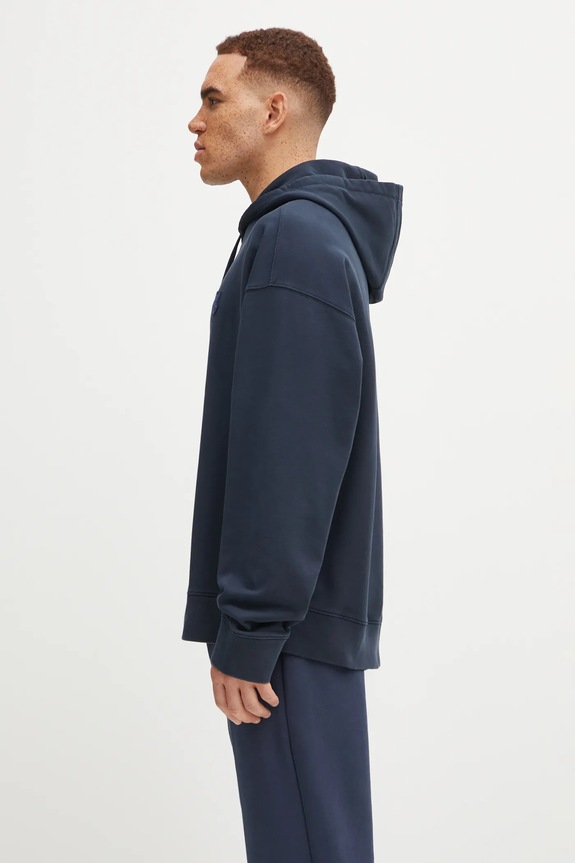 Maison Kitsuné cotton sweatshirt Bold Fox Head Patch Oversize Hoodie LM00705KM0001 navy AA00