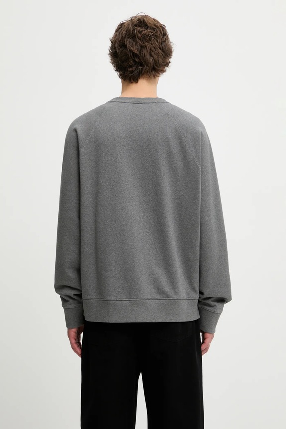 Odzież Maison Kitsuné bluza bawełniana Bold Fox Head Patch Oversize Sweatshirt MM00304KM0001 szary