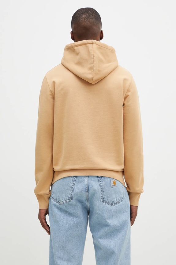 Одяг Бавовняна кофта Maison Kitsuné Chillax Patch Regular Hoodie LM00706KM0001 помаранчевий