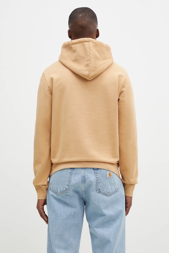 Одяг Бавовняна кофта Maison Kitsuné Chillax Patch Regular Hoodie LM00706KM0001 помаранчевий