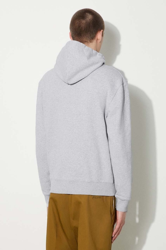 Clothing Maison Kitsuné cotton sweatshirt Fox Head Patch Regular Hoodie LM00702KM0001 blue