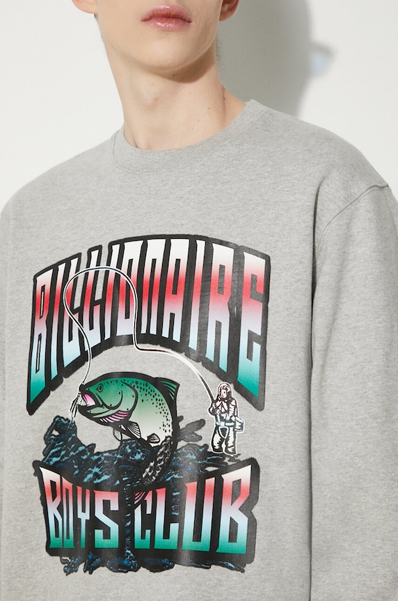 Βαμβακερή μπλούζα Billionaire Boys Club Big Catch Crewneck B24230 γκρί