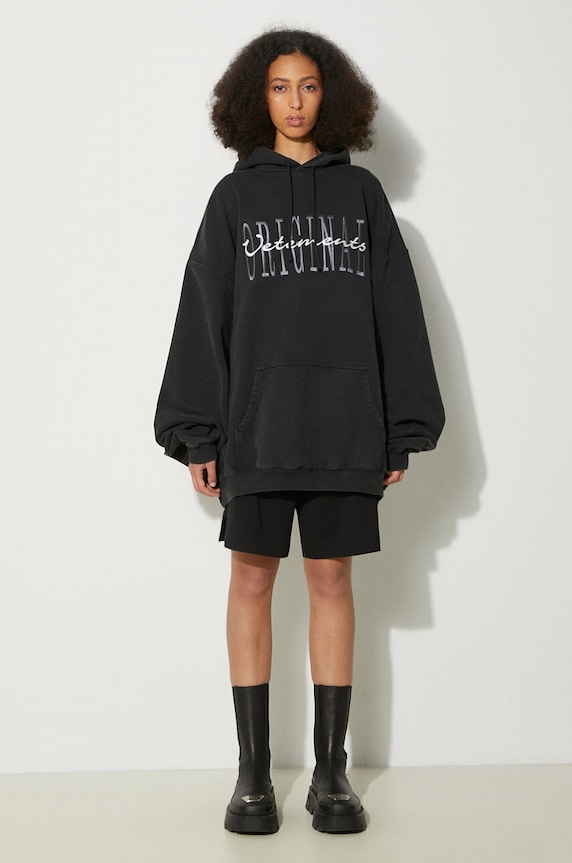 Abbigliamento VETEMENTS felpa Original Logo Hoodie UE64HD210B nero