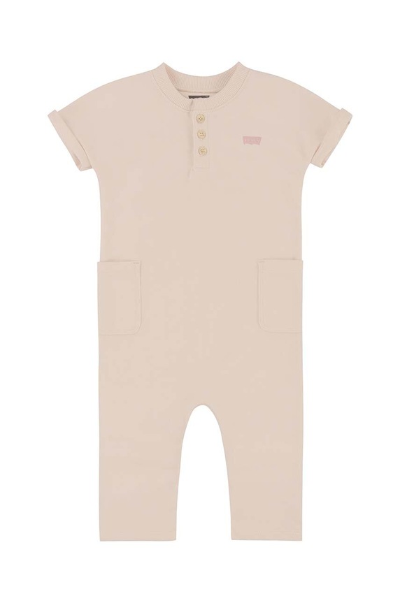 Levi's baba kezeslábas LVN SS HENLEY COVERALL Bébi termékek narancssárga 6EK126