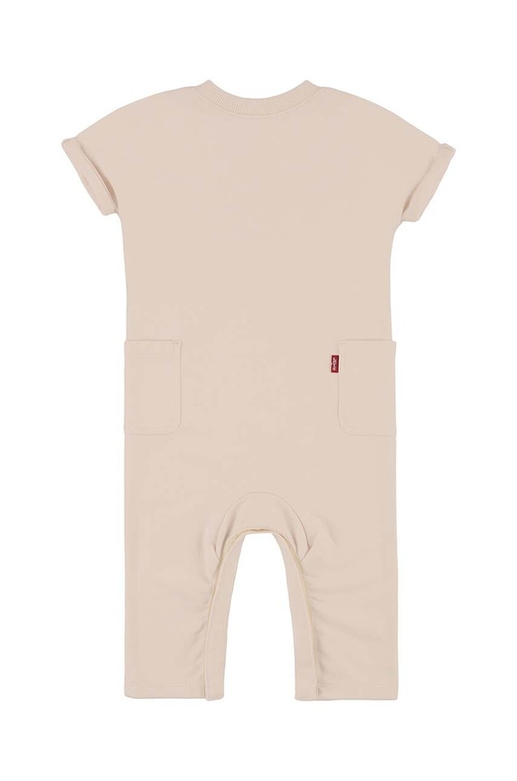 Levi's baba kezeslábas LVN SS HENLEY COVERALL 6EK126 narancssárga SS24