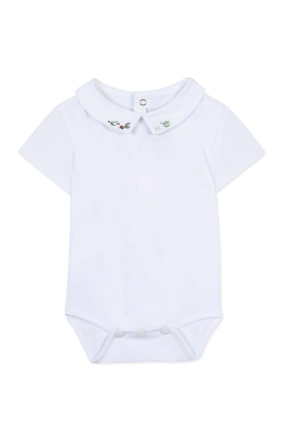 Детское боди из хлопка Tartine et Chocolat TY11091.53.74 зелёный SS24