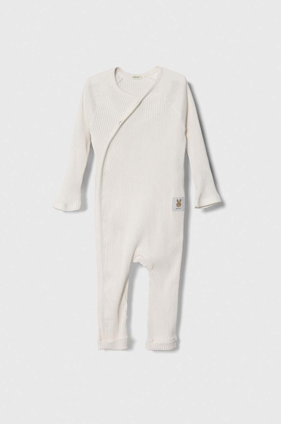 United Colors of Benetton pajacyk niemowlęcy bawełniany Produkt niemowlęcy beżowy 3FMG0T01H.W.Seasonal