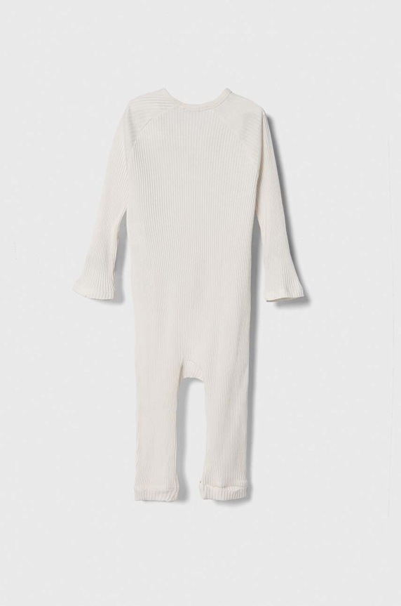 United Colors of Benetton pajacyk niemowlęcy bawełniany 3FMG0T01H.W.Seasonal beżowy SS24