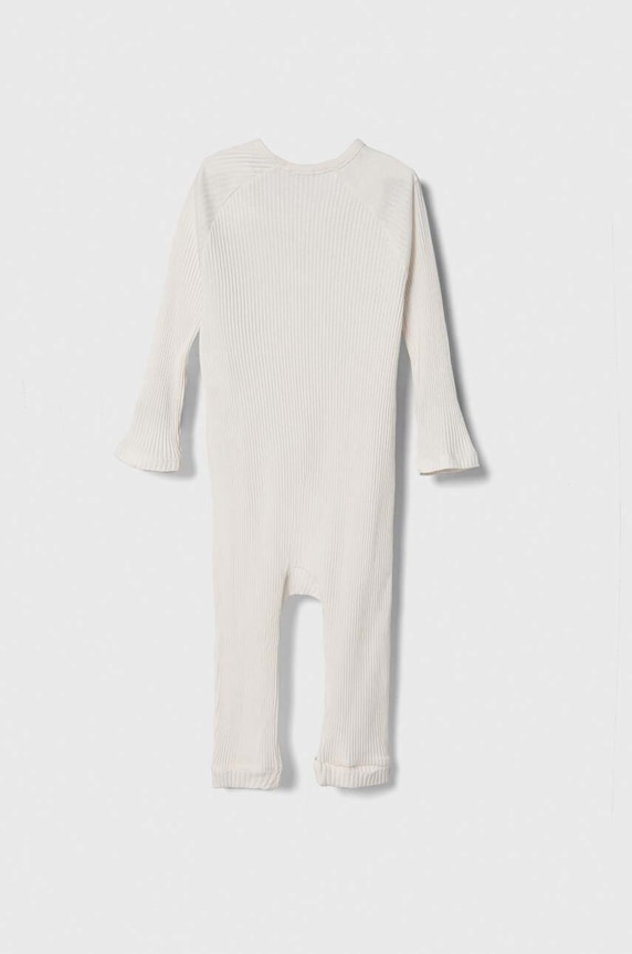 United Colors of Benetton pajacyk niemowlęcy bawełniany 3FMG0T01H.W.Seasonal beżowy SS24