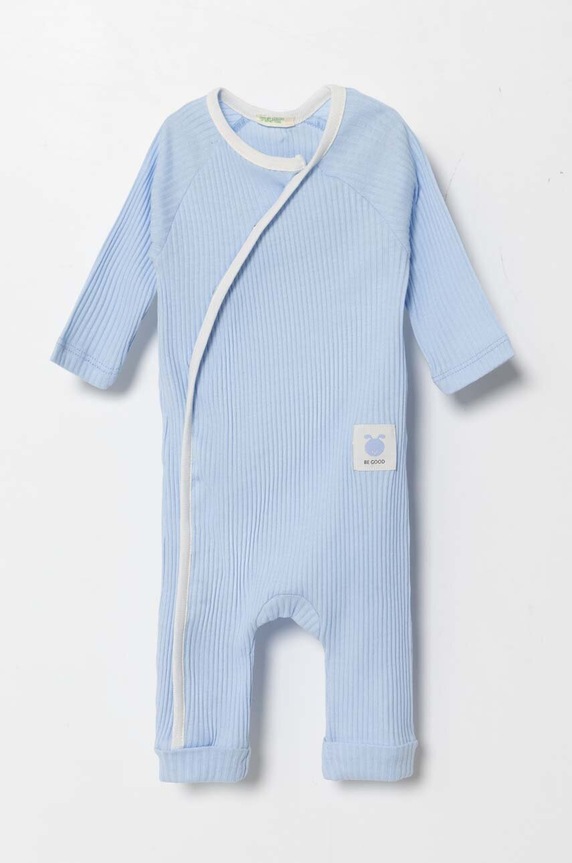 United Colors of Benetton pajacyk niemowlęcy bawełniany Produkt niemowlęcy niebieski 3FMG0T01H.W.Seasonal