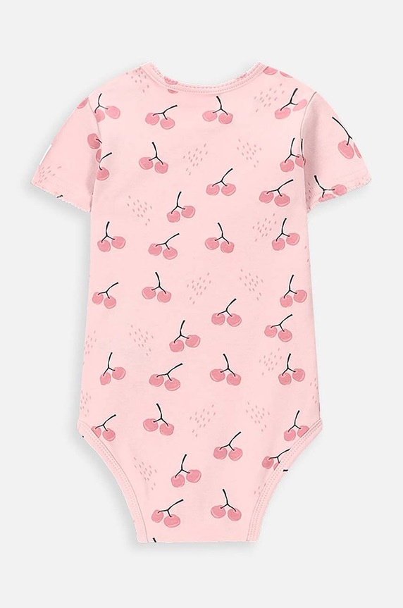 Coccodrillo body bawełniane niemowlęce WC4412204UFG różowy SS24