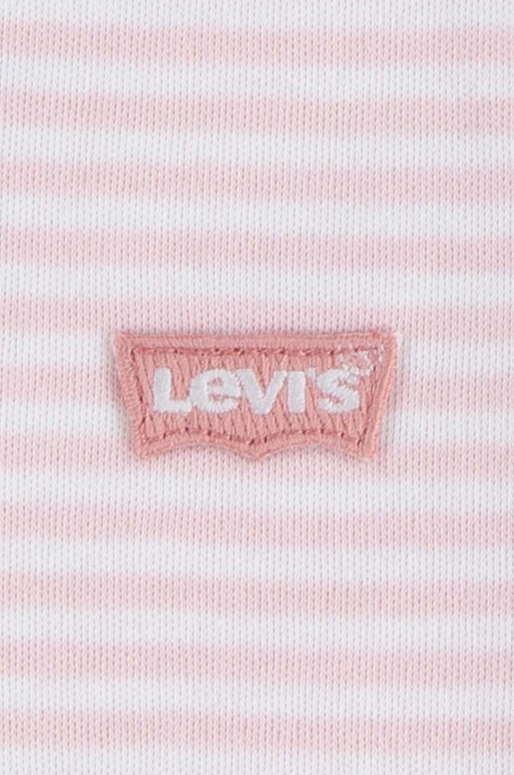 Levi's pamut baba body LVG 3PK BOW BODYSUIT SET 3 db 1EK337 rózsaszín