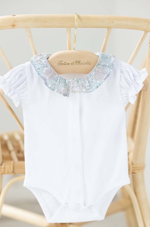 Tartine et Chocolat body di cotone neonato/a bianco TY11000.49.74