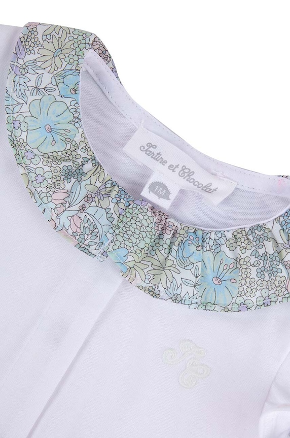 Tartine et Chocolat body di cotone neonato/a bianco TY11000.49.74