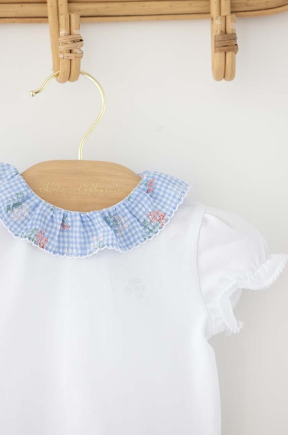 Tartine et Chocolat body di cotone neonato/a TY11121.80.94 bianco