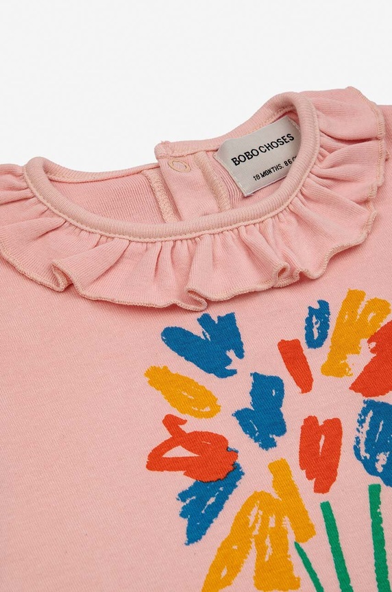 Bobo Choses body bebe roz 124AB038