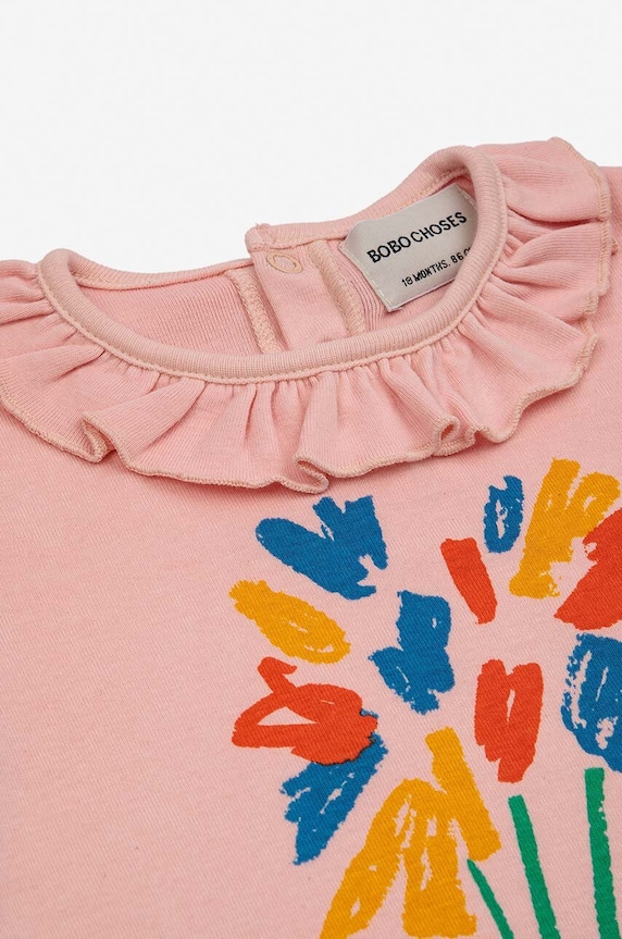 Bobo Choses body bebe roz 124AB038