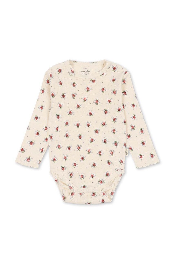 Konges Sløjd body din bumbac pentru bebelusi Produs pentru bebe bej KS100397
