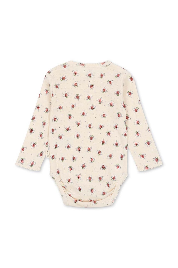 Konges Sløjd body din bumbac pentru bebelusi KS100397 bej SS24