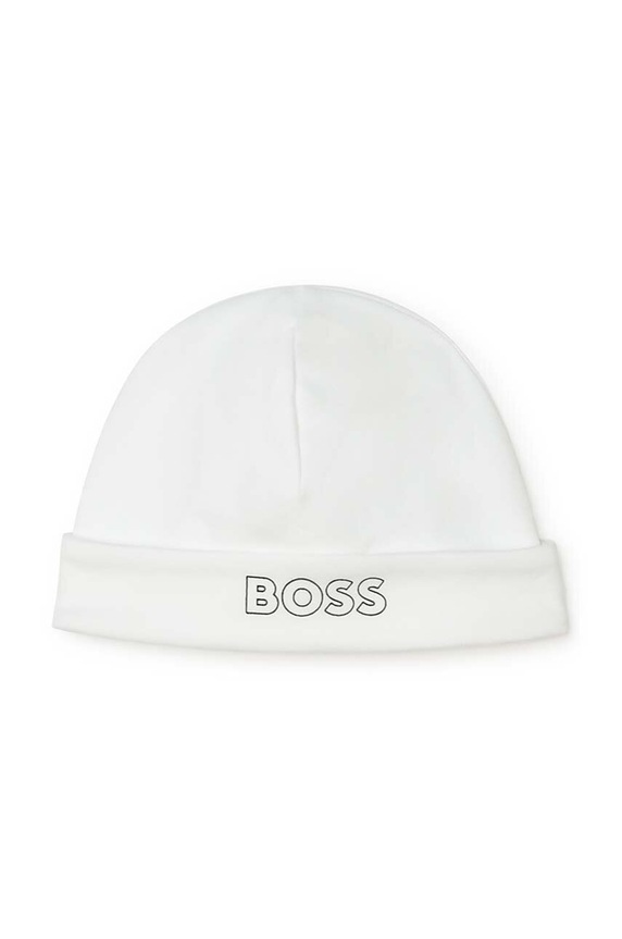 BOSS pajacyk niemowlęcy bawełniany J50831. biały