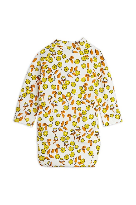 Mini Rodini body niemowlęce Flowers 2424010100 żółty SS24