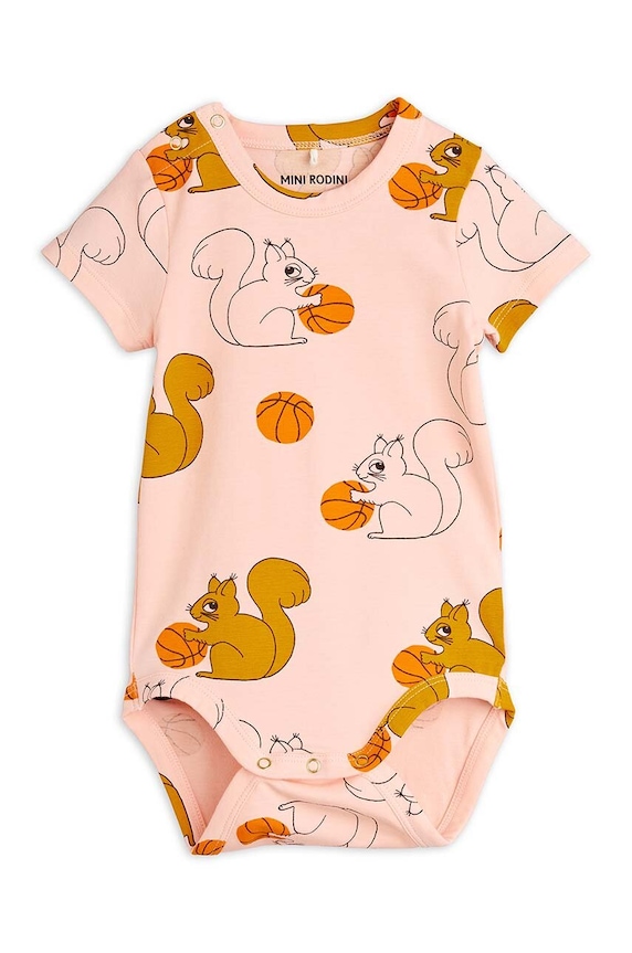 Mini Rodini body bebe Squirrels Produs pentru bebe roz 2424011128