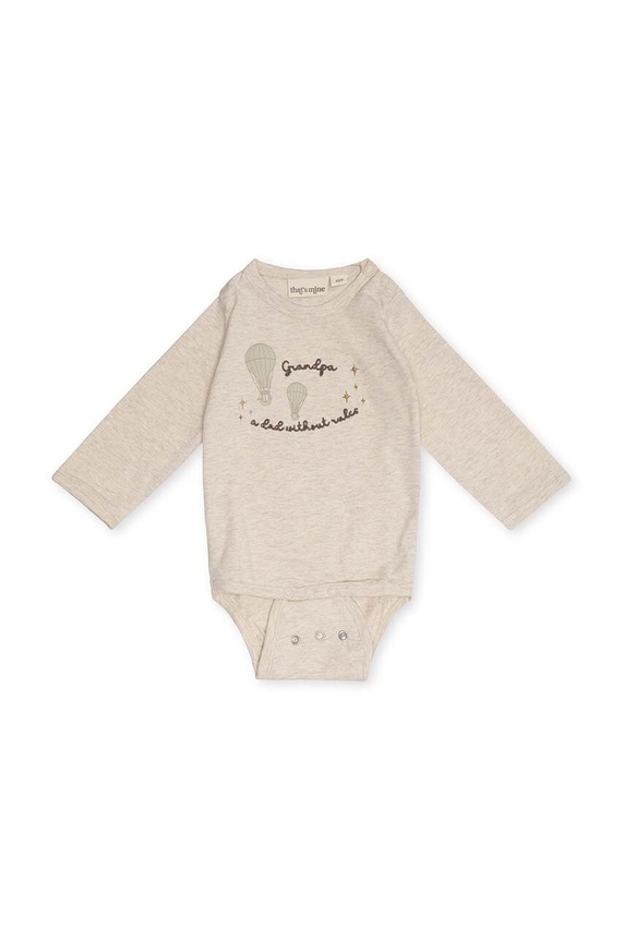 That's mine body bawełniane niemowlęce Bilie Produkt niemowlęcy beżowy 070718