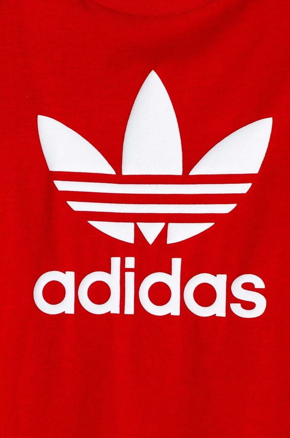 adidas Originals rampers bawełniany niemowlęcy IM8430 czerwony