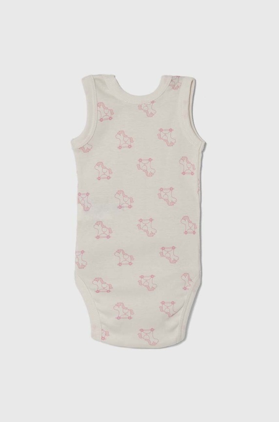 Pamučni bodi za bebe United Colors of Benetton 2-pack 3GI70B00M.W.Seasonal roza
