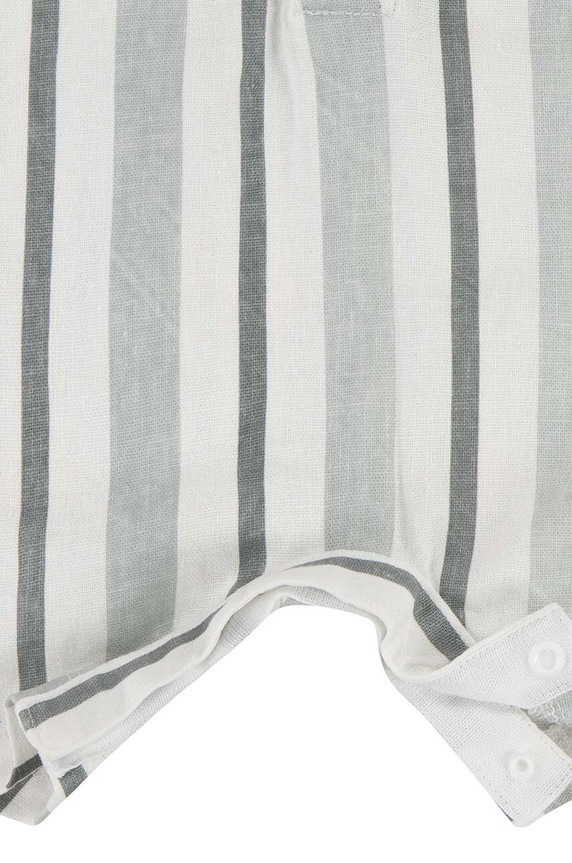 Levi's baba nadrág vászonkeverékből LVB STRIPE ROMPER & BUCKET HAT 6EK230 szürke