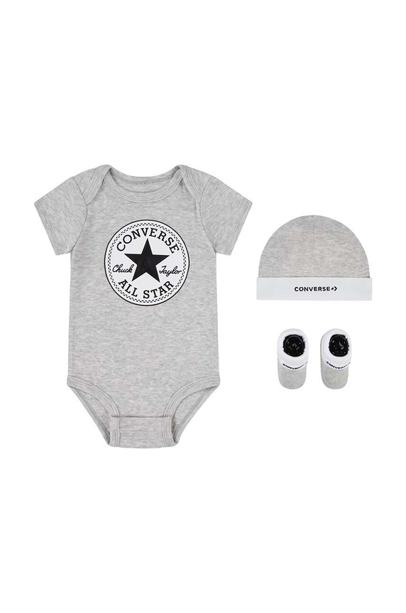 Converse komplet niemowlęcy Gift Box szary LC0028
