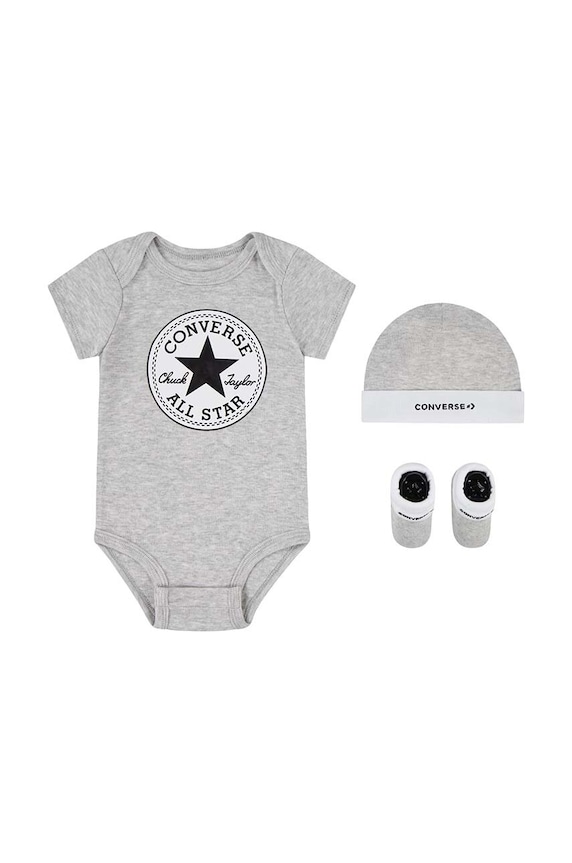 Converse komplet niemowlęcy Gift Box szary LC0028