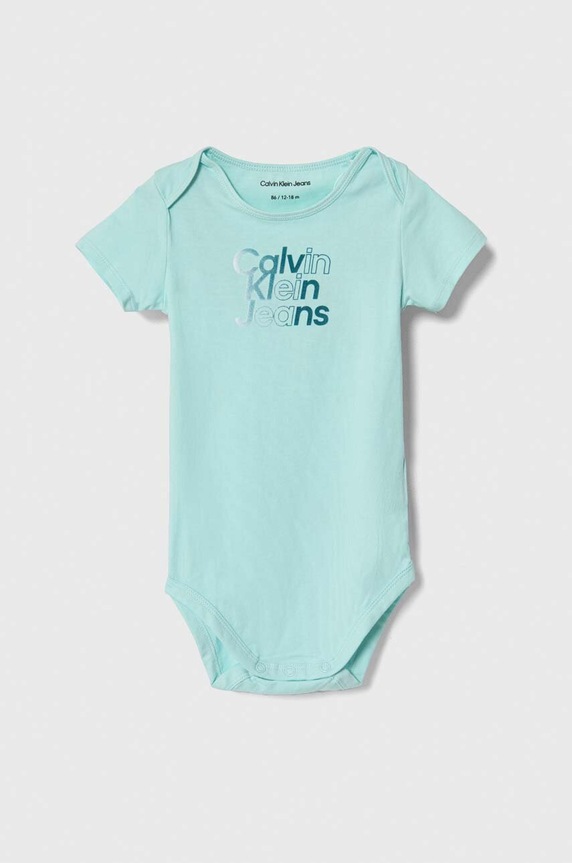 Calvin Klein Jeans body niemowlęce 2-pack IN0IN00180.PPYH turkusowy SS24