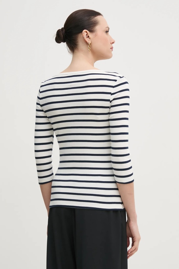 Odzież Tommy Hilfiger longsleeve damski bawełniany WW0WW40589 biały