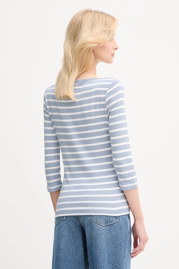 Ρούχα Tommy Hilfiger μακρυμάνικο γυναικείο βαμβακερό WW0WW40589 μπλε