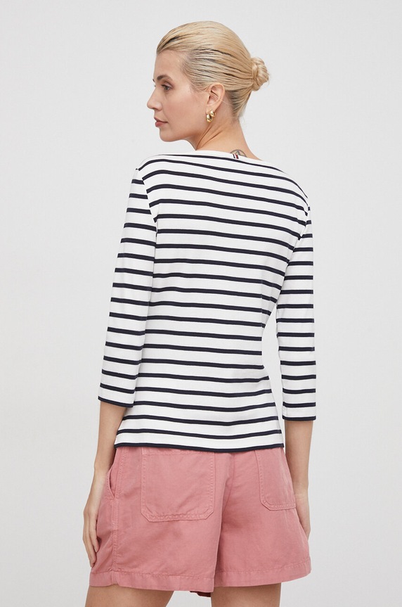 Odzież Tommy Hilfiger longsleeve damski bawełniany WW0WW40589 granatowy