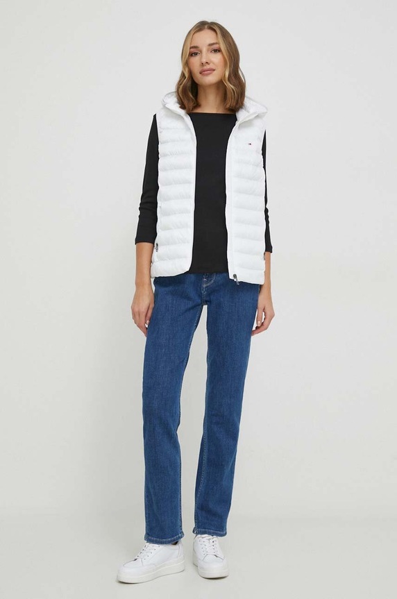 Tommy Hilfiger longsleeve damski bawełniany WW0WW40589 czarny AA00