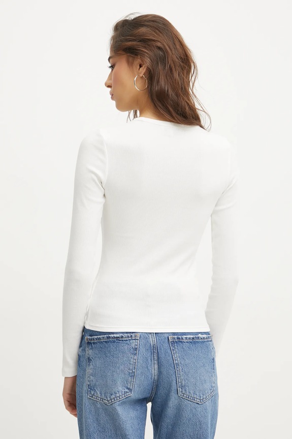 Oblečení Tričko s dlouhým rukávem Tommy Jeans DW0DW17387 bílá