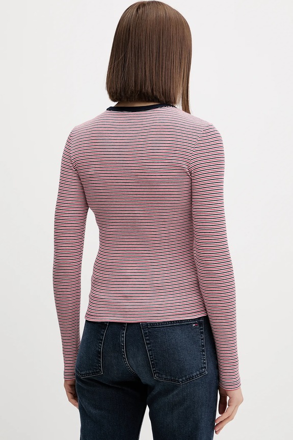 Oblečenie Tričko s dlhým rukávom Tommy Jeans DW0DW17387 tmavomodrá