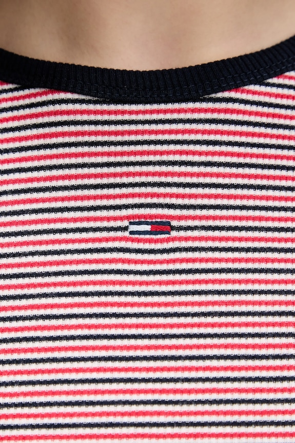 Tričko s dlhým rukávom Tommy Jeans DW0DW17387 tmavomodrá
