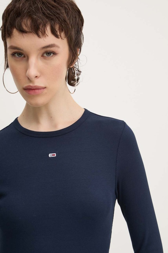Tommy Jeans longsleeve bleumarin DW0DW17387
