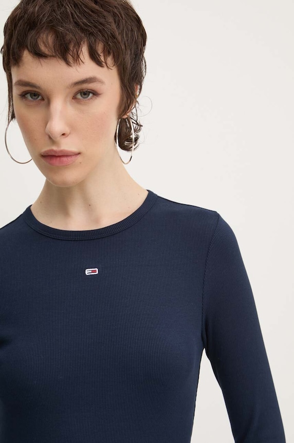 Tommy Jeans longsleeve bleumarin DW0DW17387