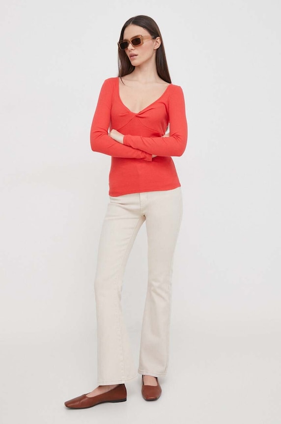 Tričko s dlhým rukávom Pepe Jeans HUALA PL505755 červená SS24