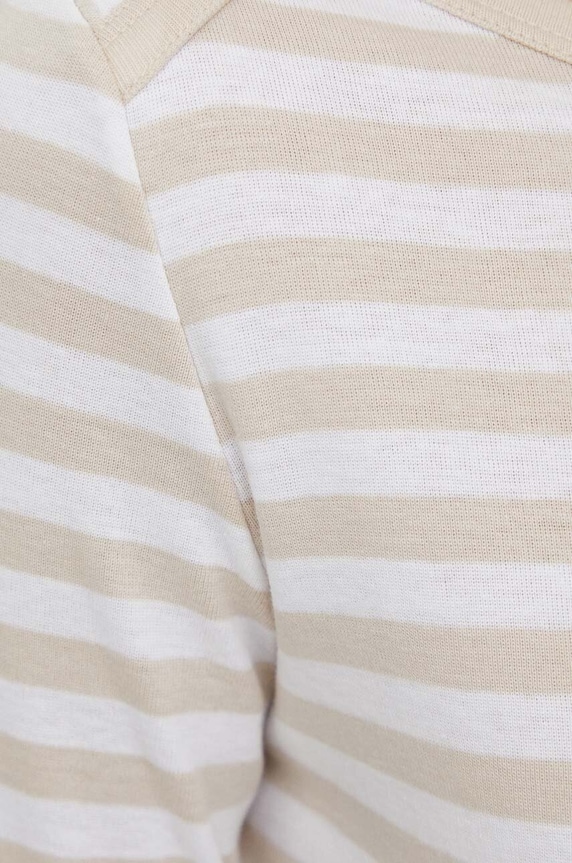 United Colors of Benetton longsleeve din bumbac 3OA6E16A1 bej