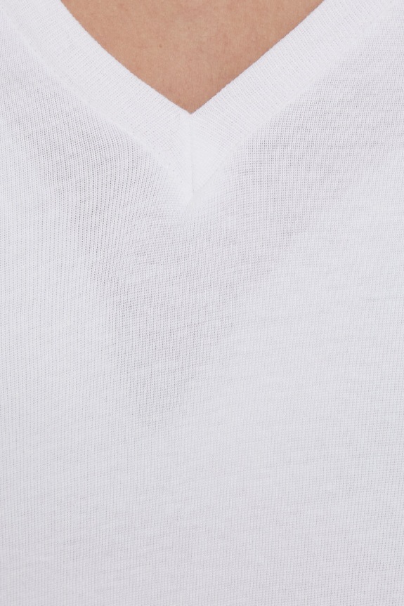 United Colors of Benetton longsleeve bawełniany biały 3GA2E4245